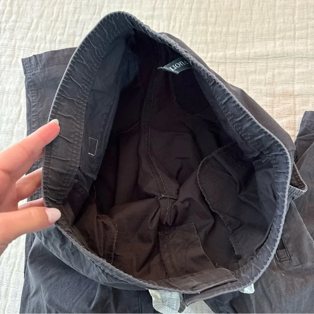 Vuori Ripstop in Charcoal Gray Stretch Cotton Pants Women's Size Small FLAWED!!! - Picture 4 of 7